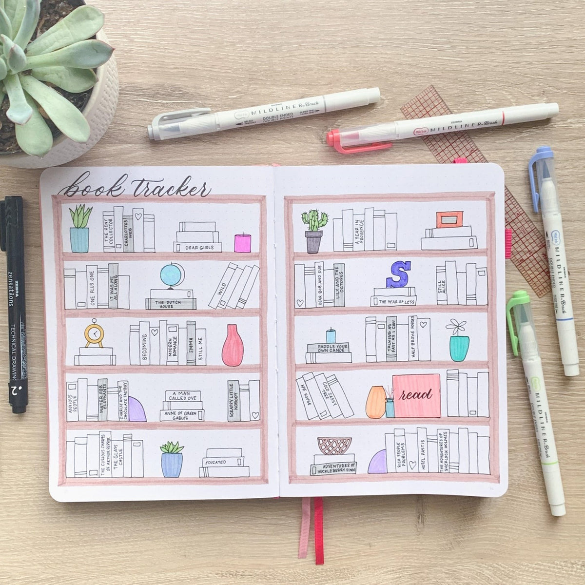 How to Track Your Reading in a Bullet Journal with a Book Tracker 