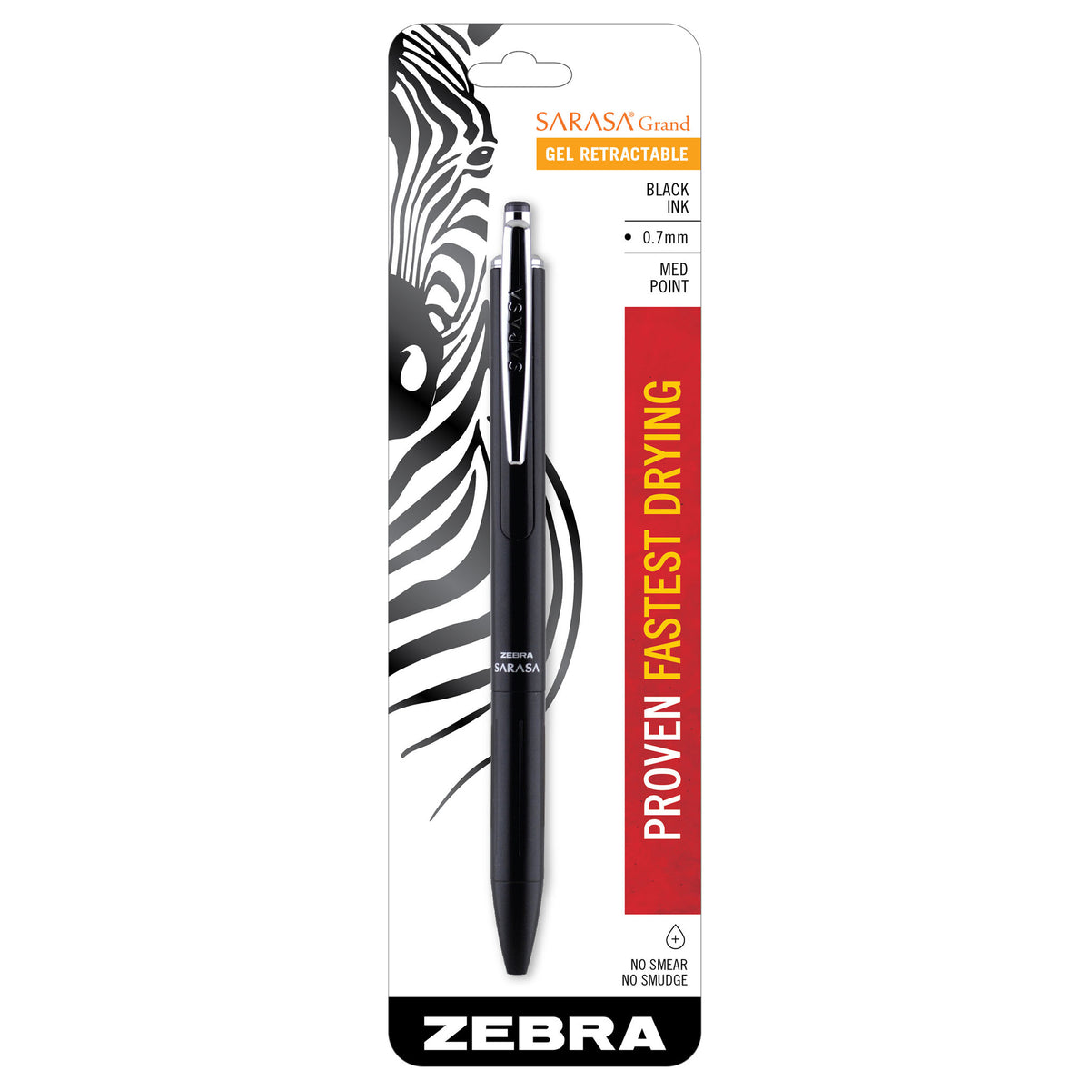 Zebra Pen Sarasa Grand Gel Retractable White 0.7mm 1pk W Bonus RFL