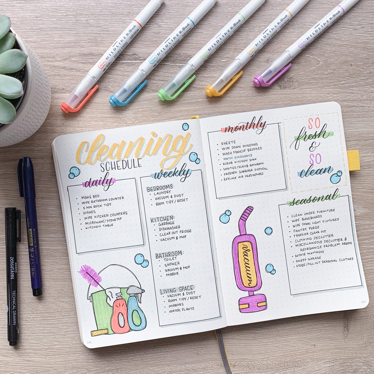 How To Create A Cleaning Schedule In A Bullet Journal Zebra Pen how-to-create-a-cleaning-schedule-in-a-bullet-journal-zebra-pen