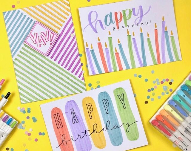 EASY DIY HAND LETTERING BIRTHDAY CARD - Vial Designs