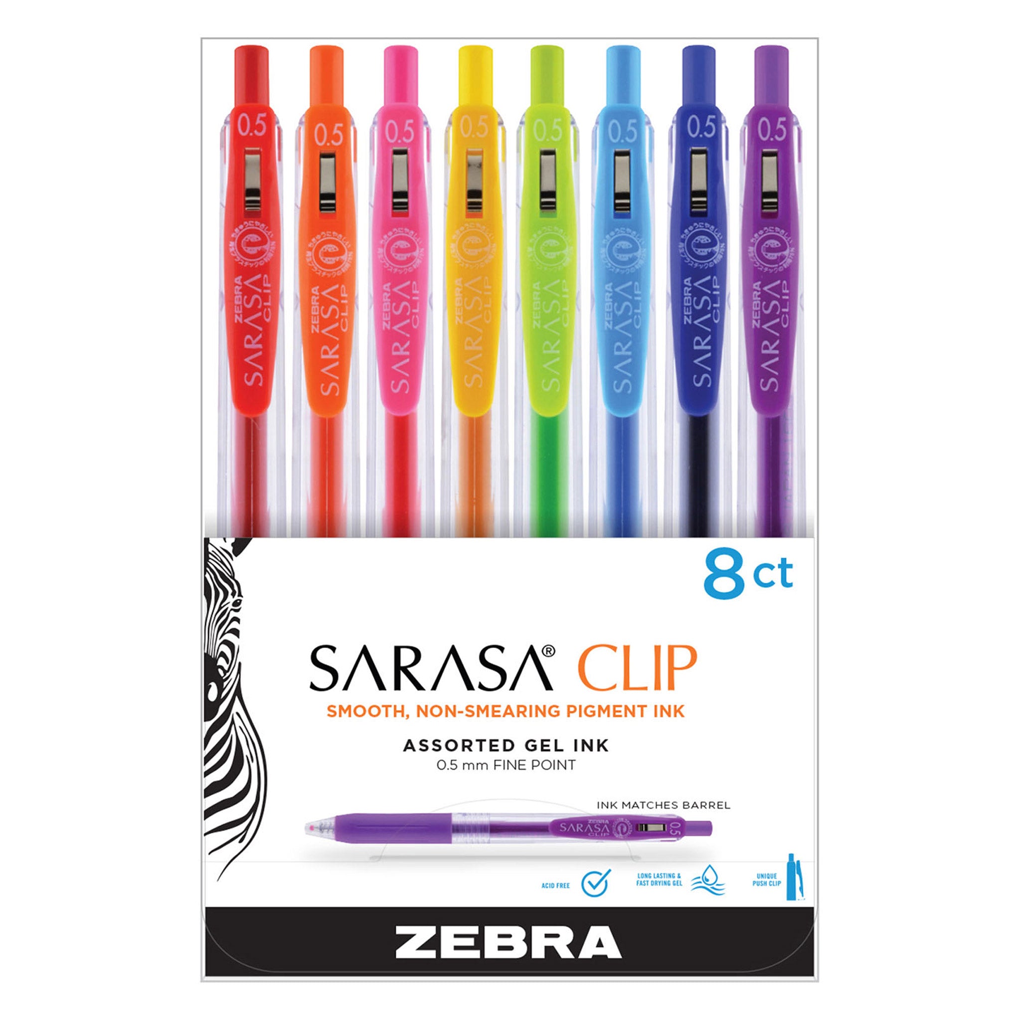 Zebra Sarasa Clip writing sample smooth ink