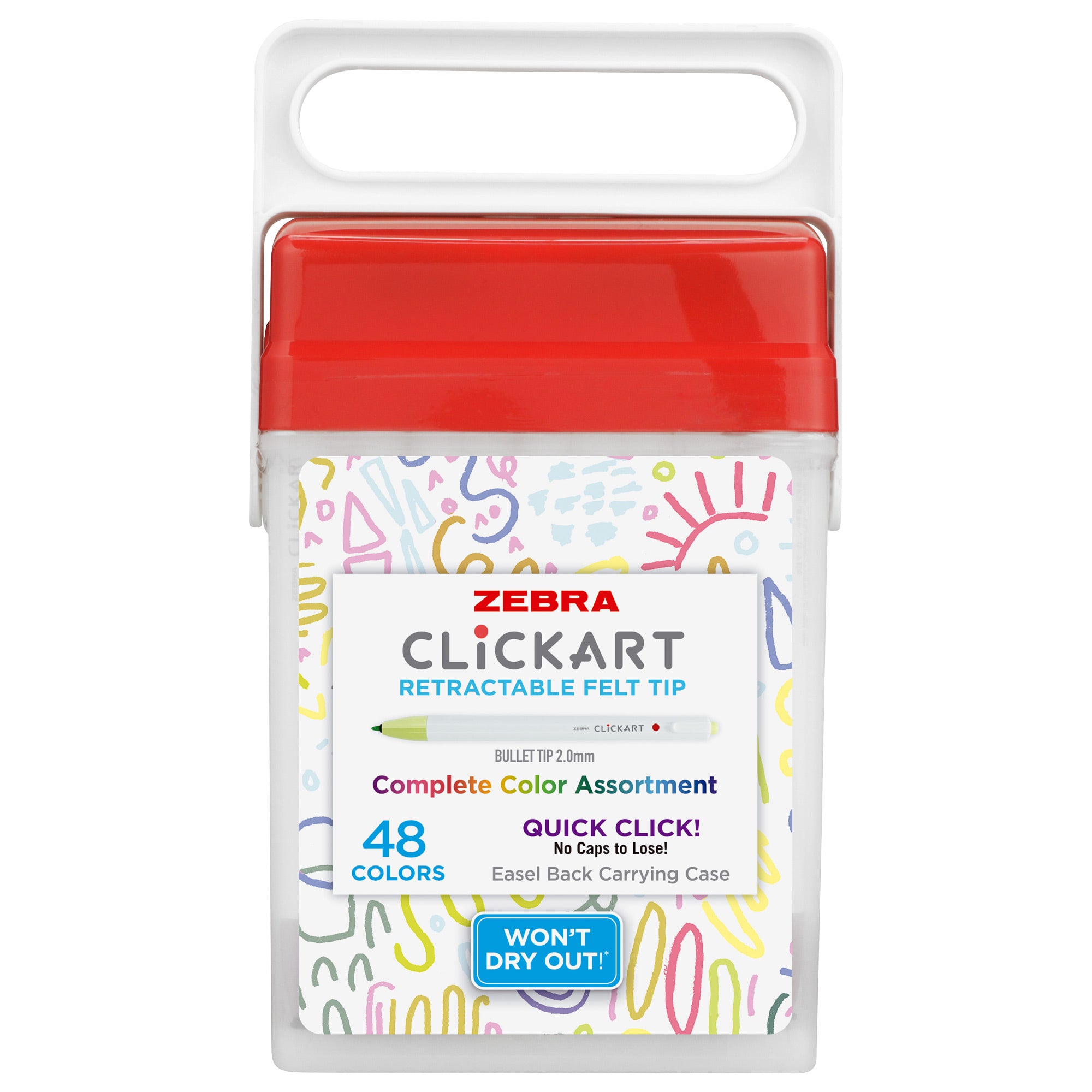 CLiCKART Retractable Felt Tip Marker