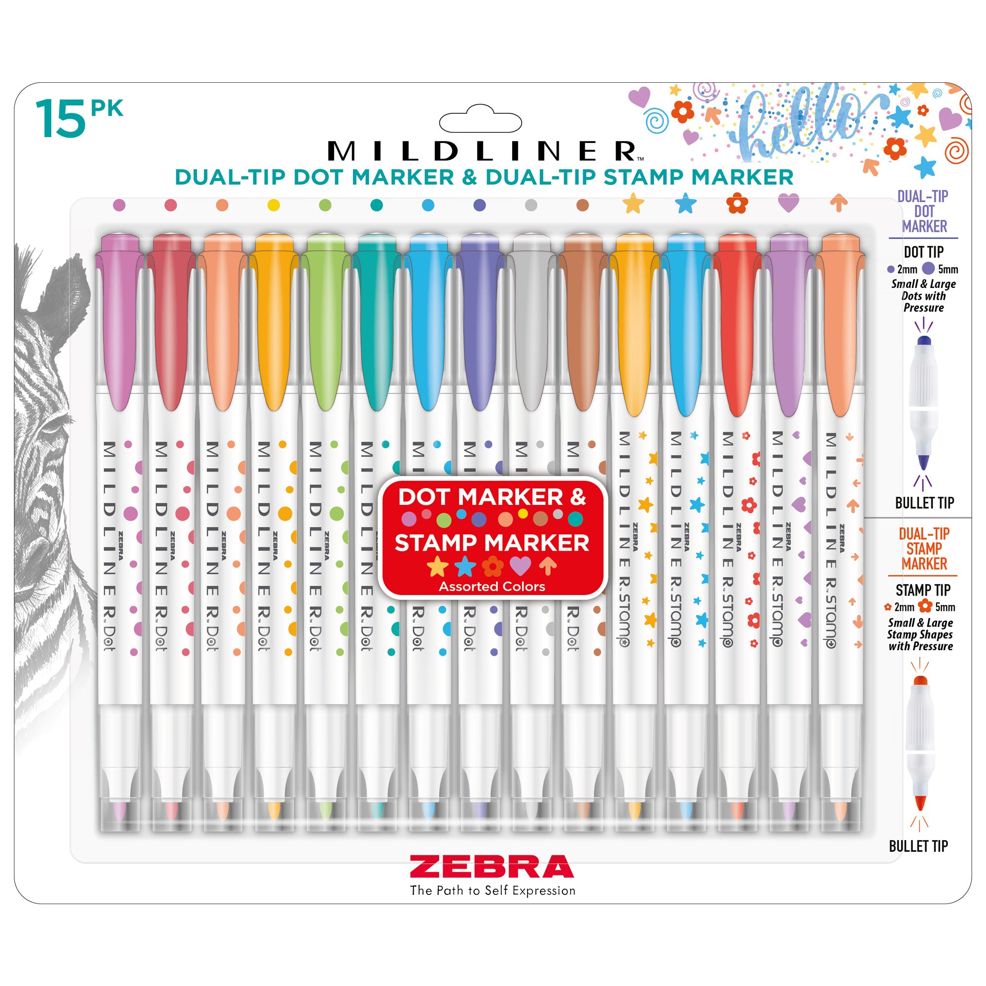 MILDLINER Dual-Tip Stamp Marker