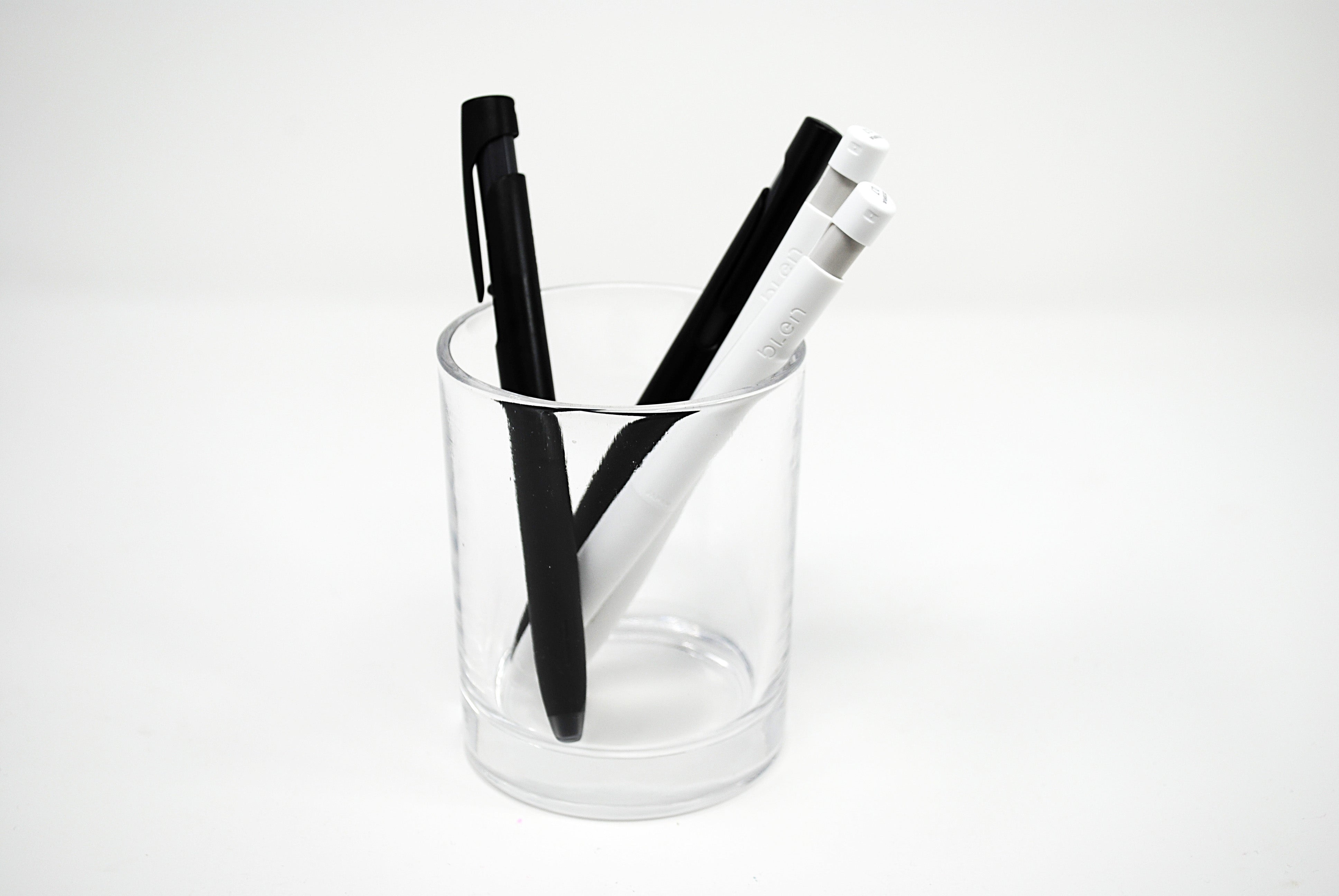 bLen Retractable Gel Pen, 0.7 mm, Black Barrel 2pk