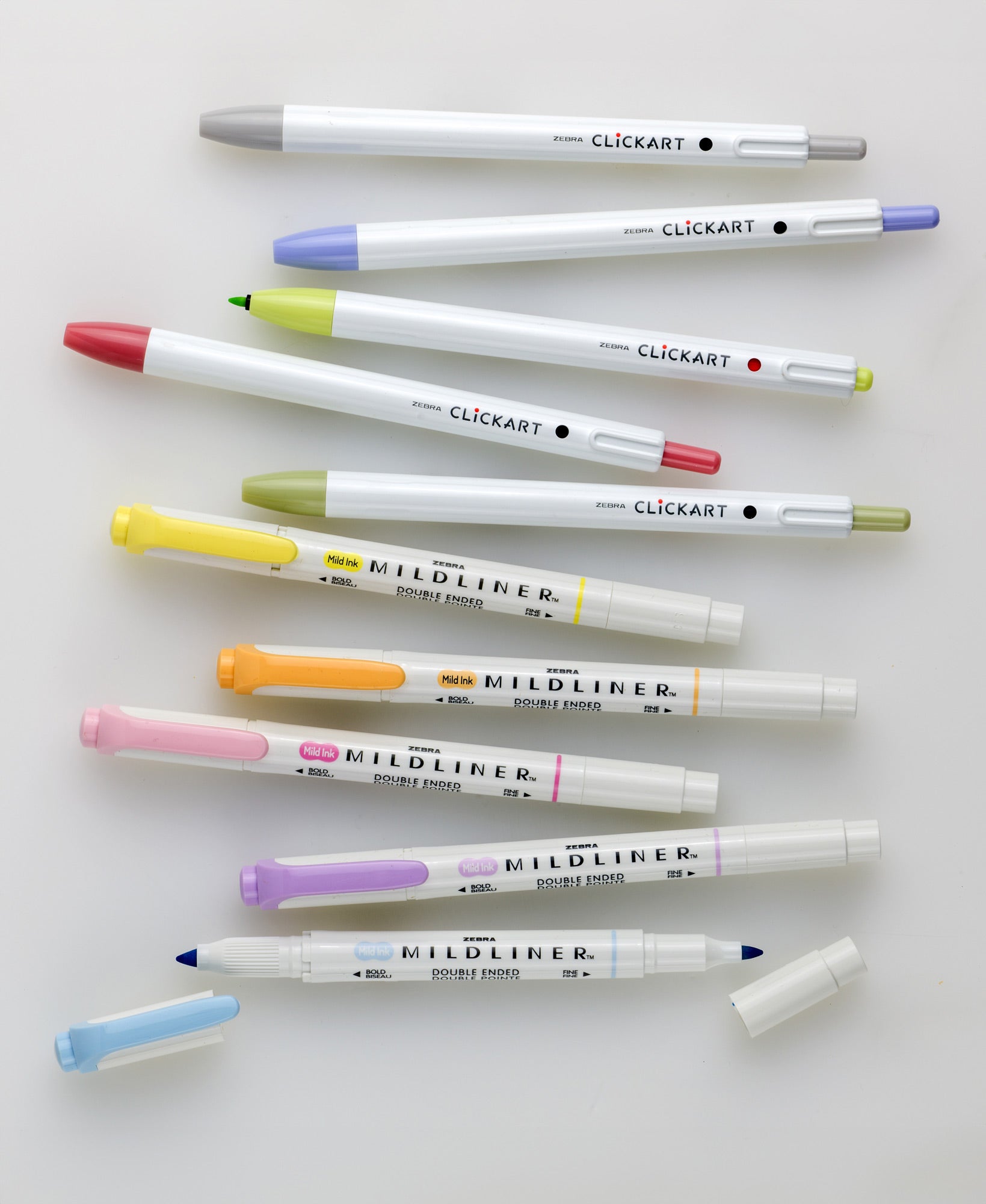 Journaling Set Asst 10pk - Mildliner HL (5) and Clickart (5)