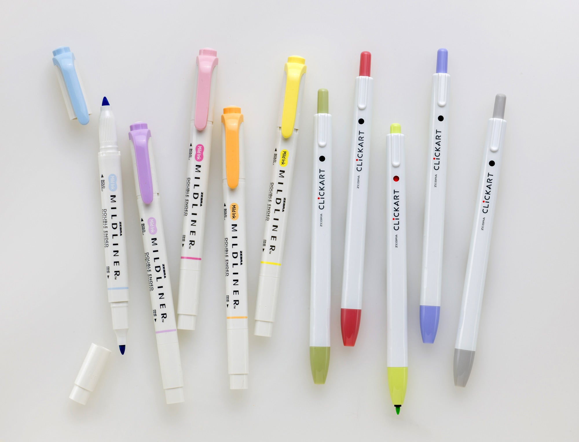 Journaling Set Asst 10pk - Mildliner HL (5) and Clickart (5)
