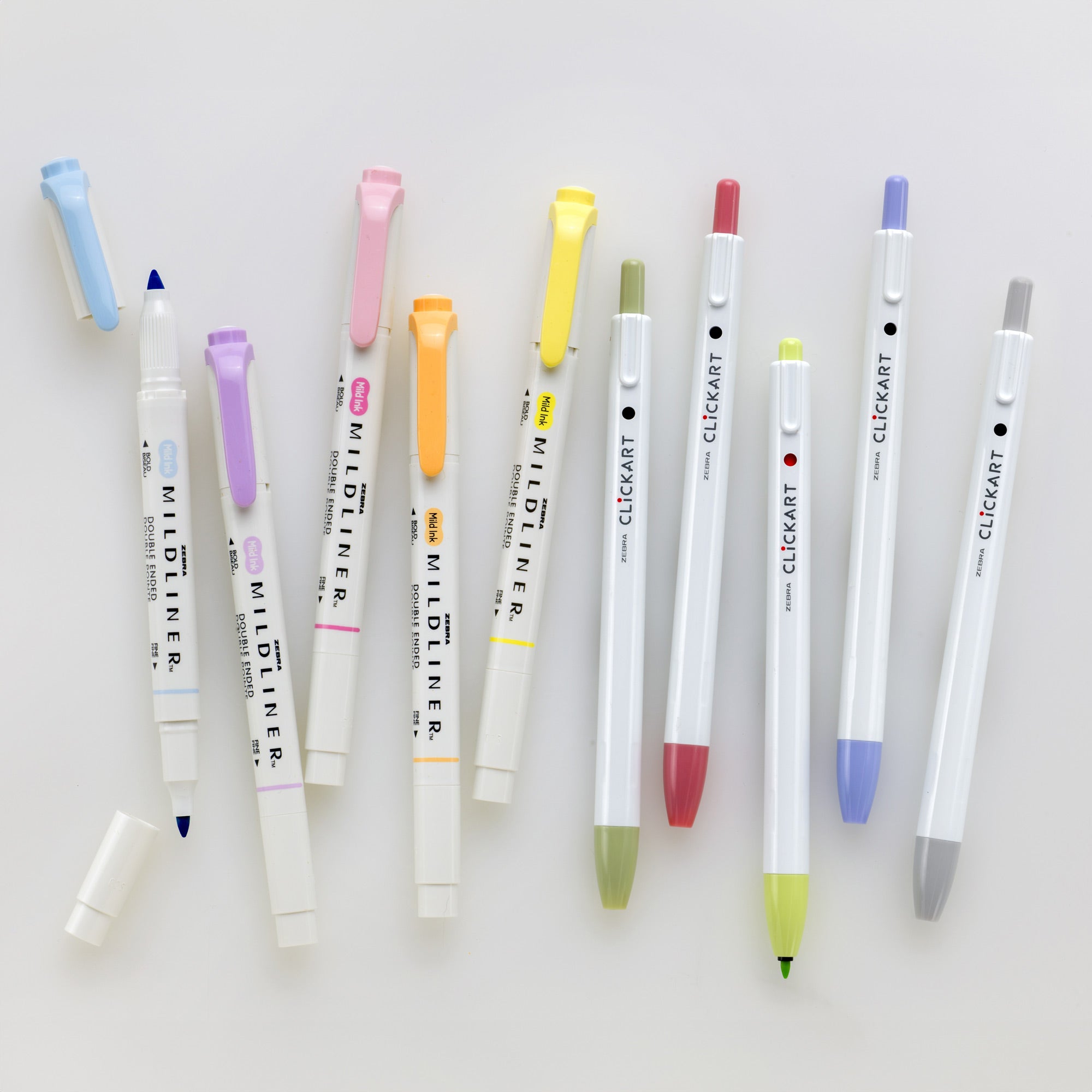 Journaling Set Asst 10pk - Mildliner HL (5) and Clickart (5)