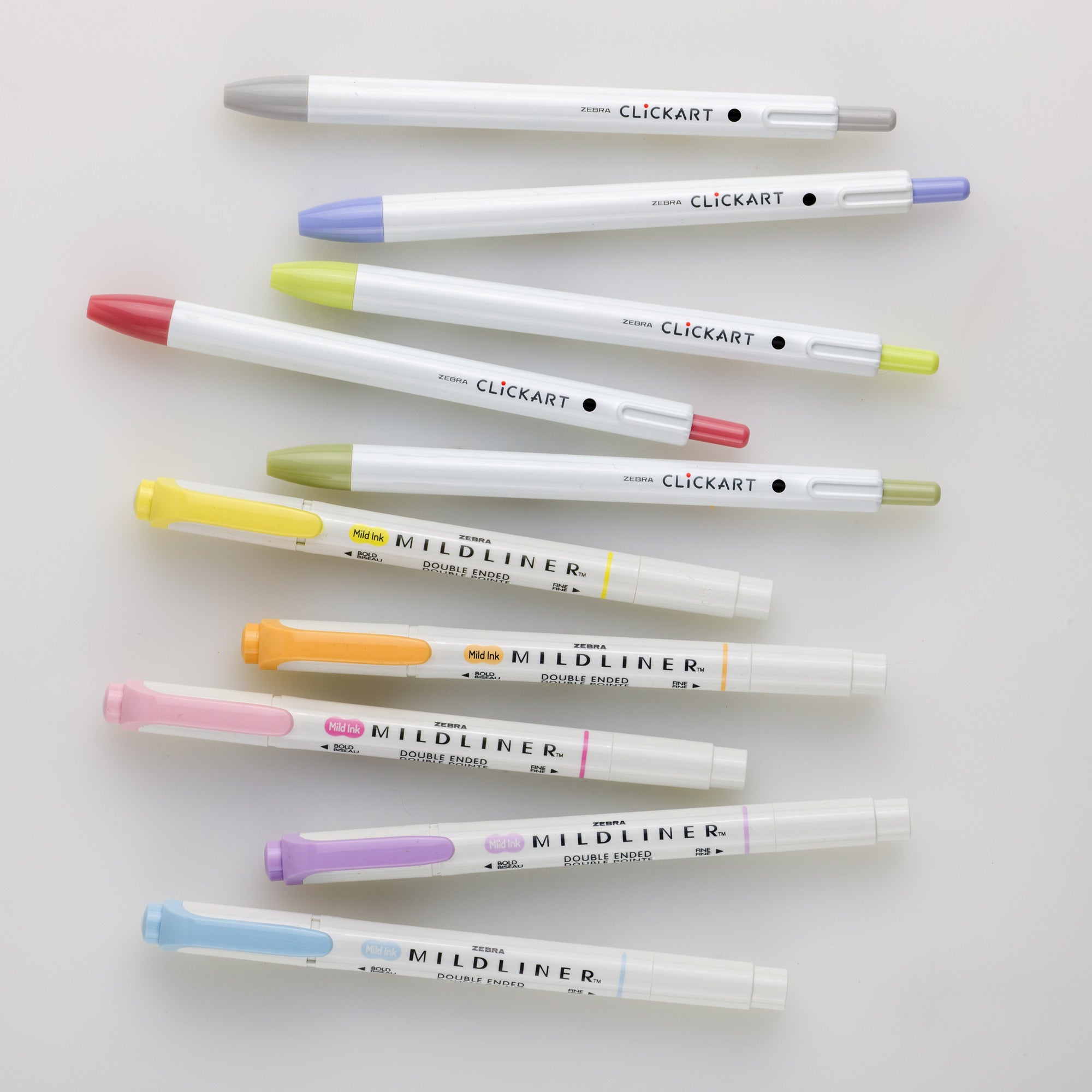 Journaling Set Asst 10pk - Mildliner HL (5) and Clickart (5)