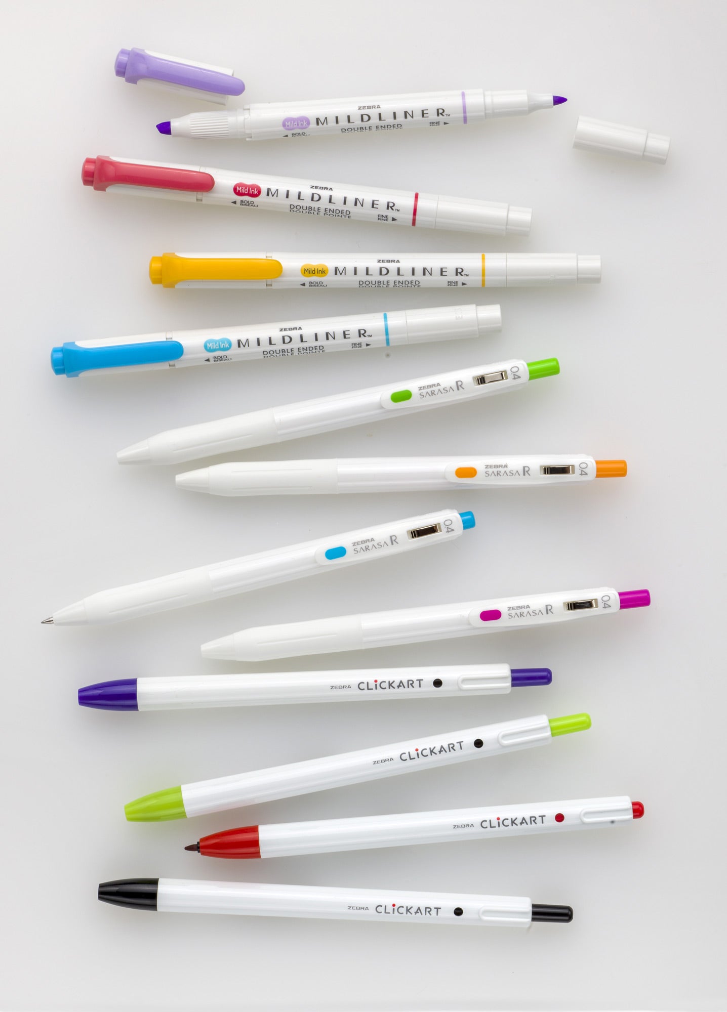Creativity Collection Asst 12pk – Mildliner HL (4) + Sarasa R (4) + Clickart (4)