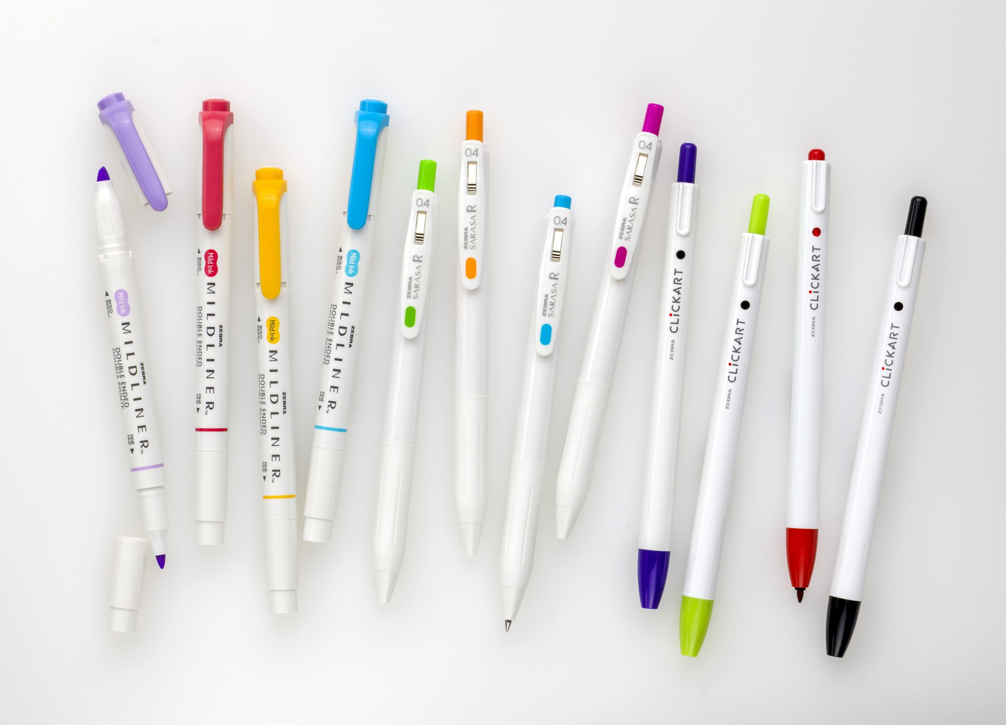 Creativity Collection Asst 12pk – Mildliner HL (4) + Sarasa R (4) + Clickart (4)