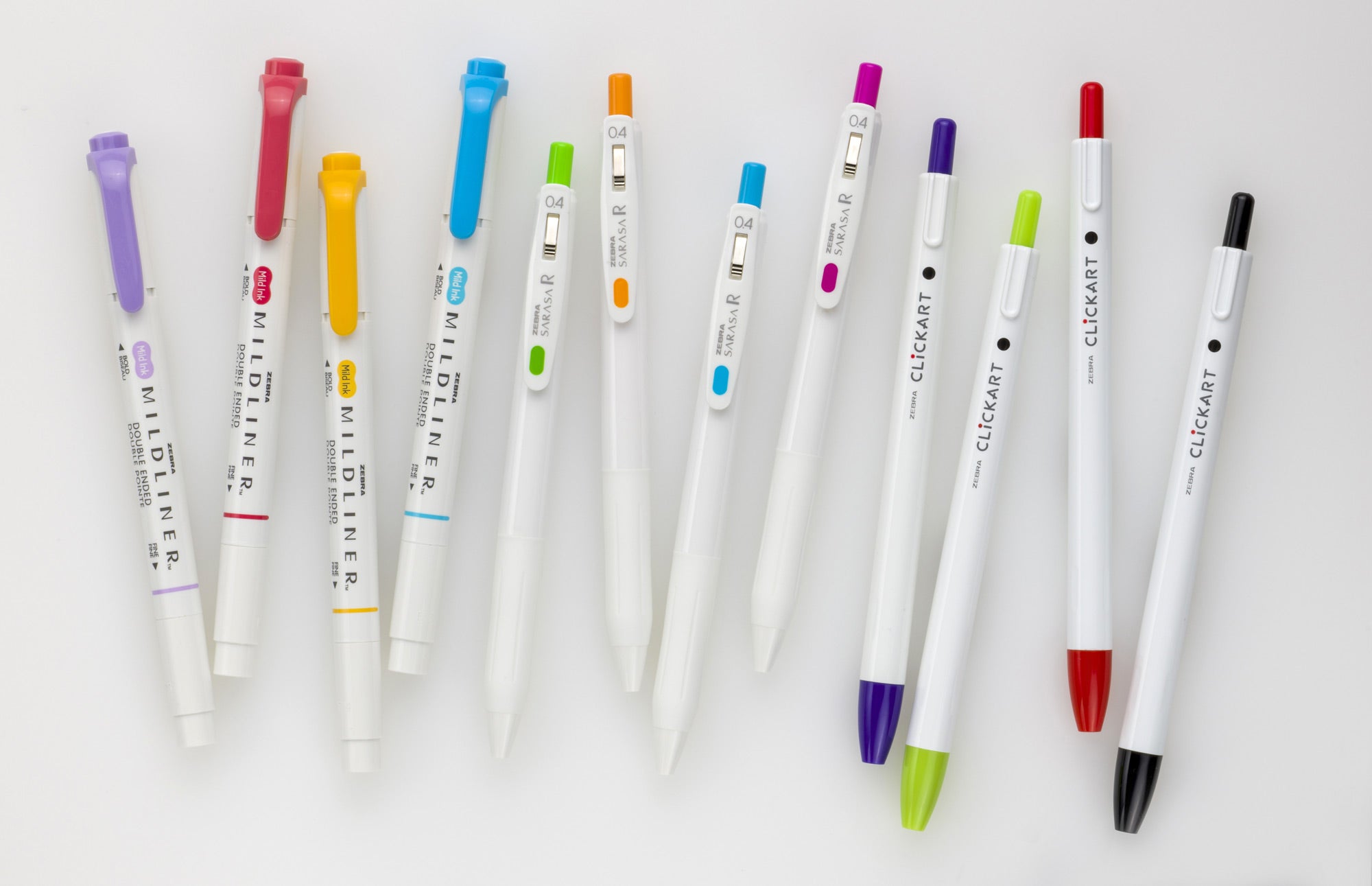 Creativity Collection Asst 12pk – Mildliner HL (4) + Sarasa R (4) + Clickart (4)
