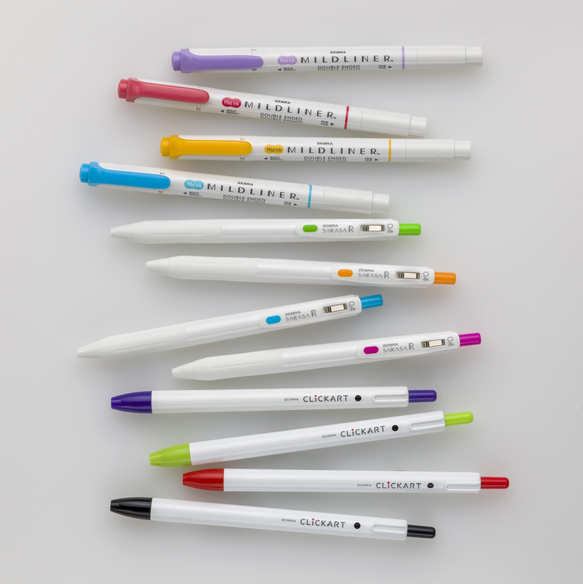 Creativity Collection Asst 12pk – Mildliner HL (4) + Sarasa R (4) + Clickart (4)