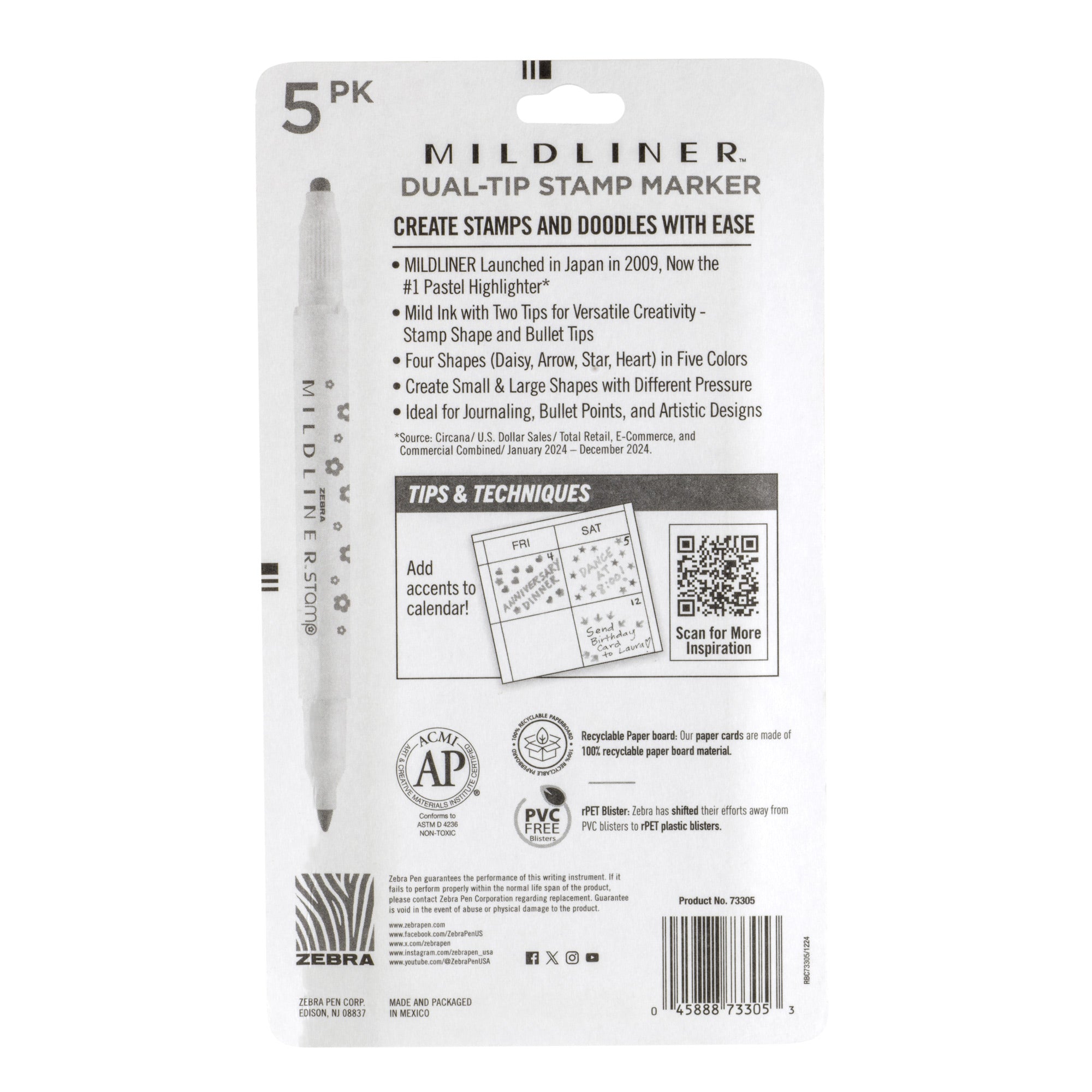 MILDLINER Dual-Tip Stamp Marker