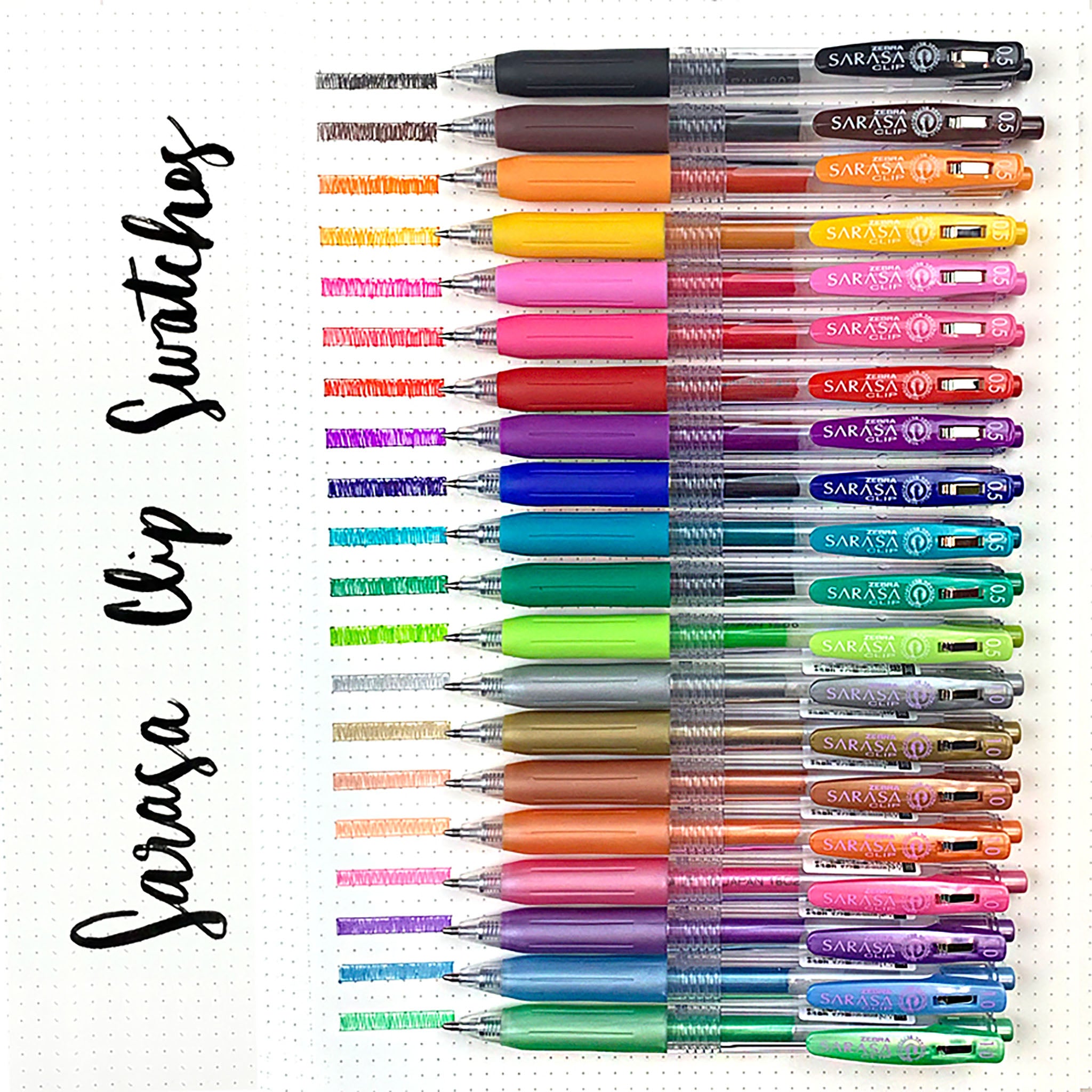 Zebra Sarasa Push Clip Gel Pen - 0.5 mm – Bunbougu