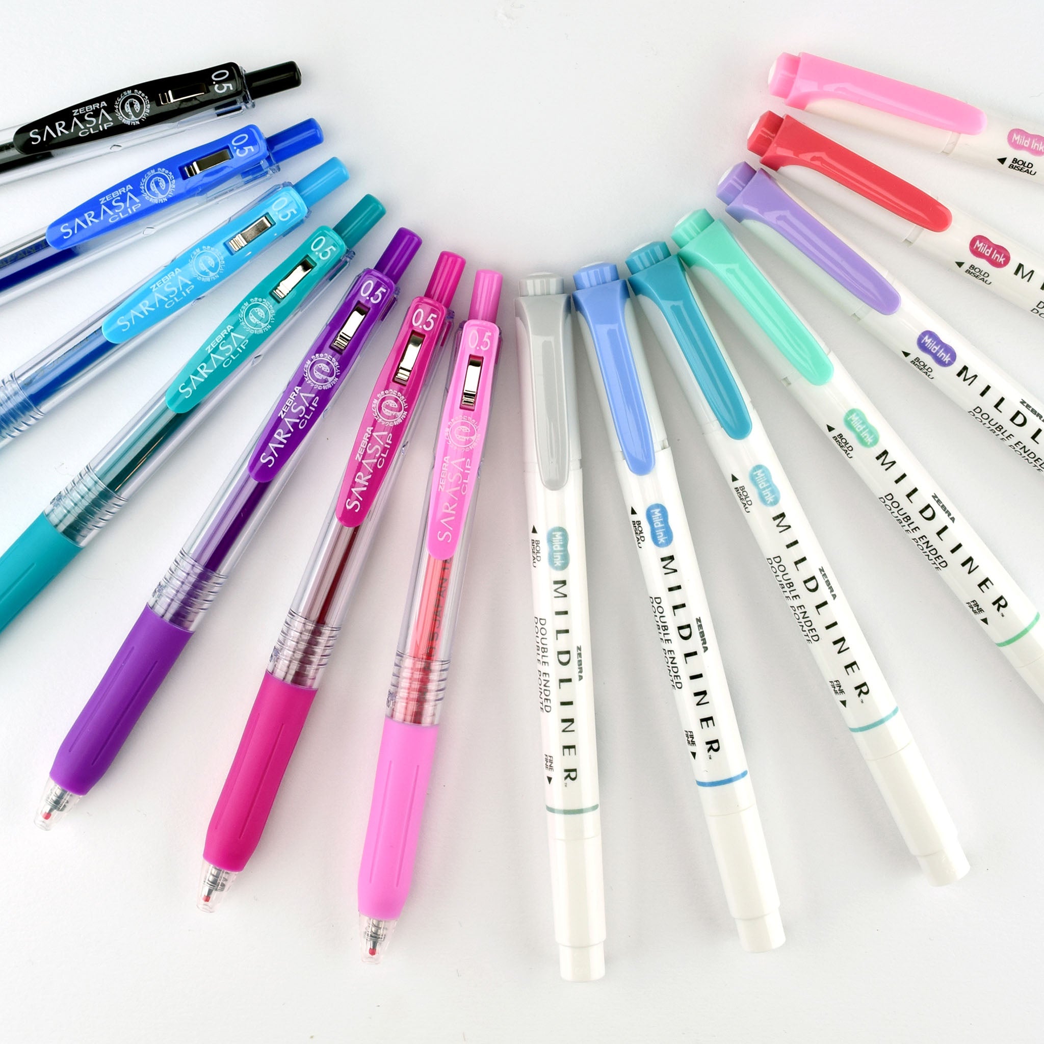 Zebra Pen Journaling Set, Includes 7 Mildliner Highlighters and 7