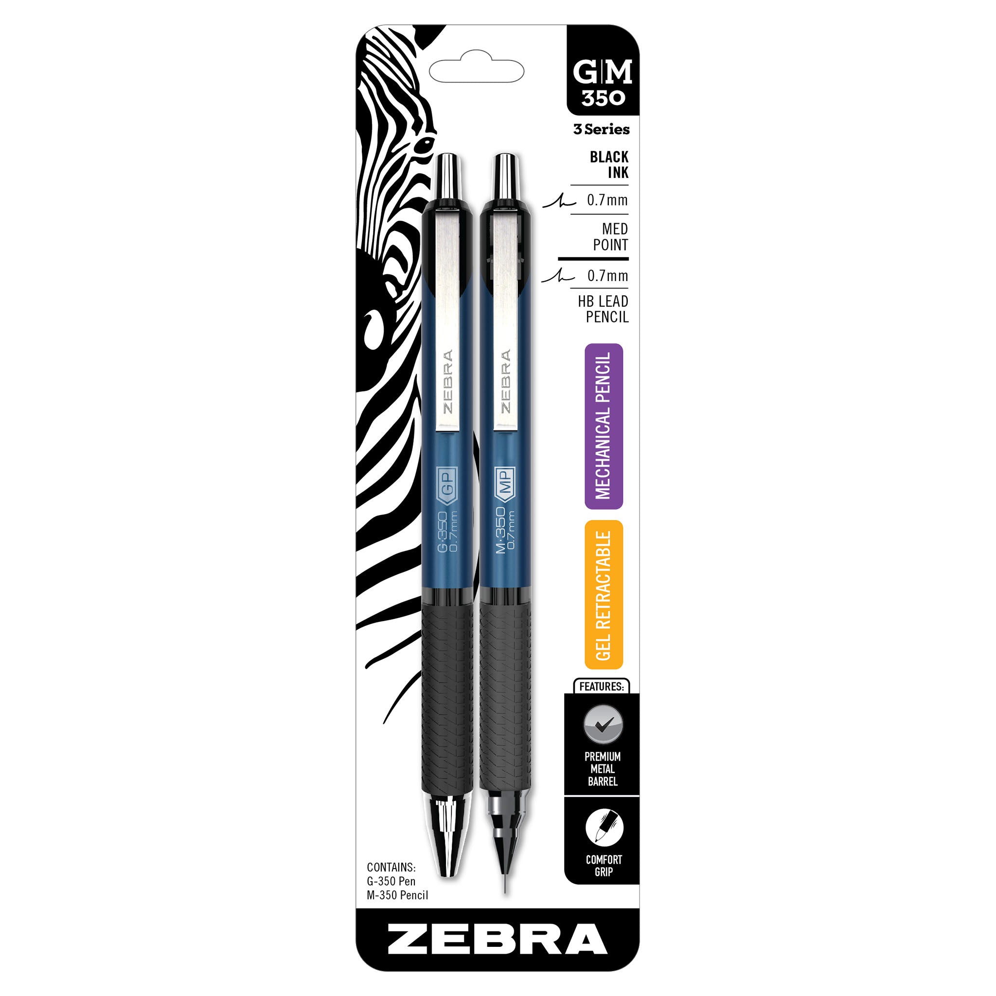 zebra pen lv-refill for gel ink pens, medium point, 0.7mm, black ink