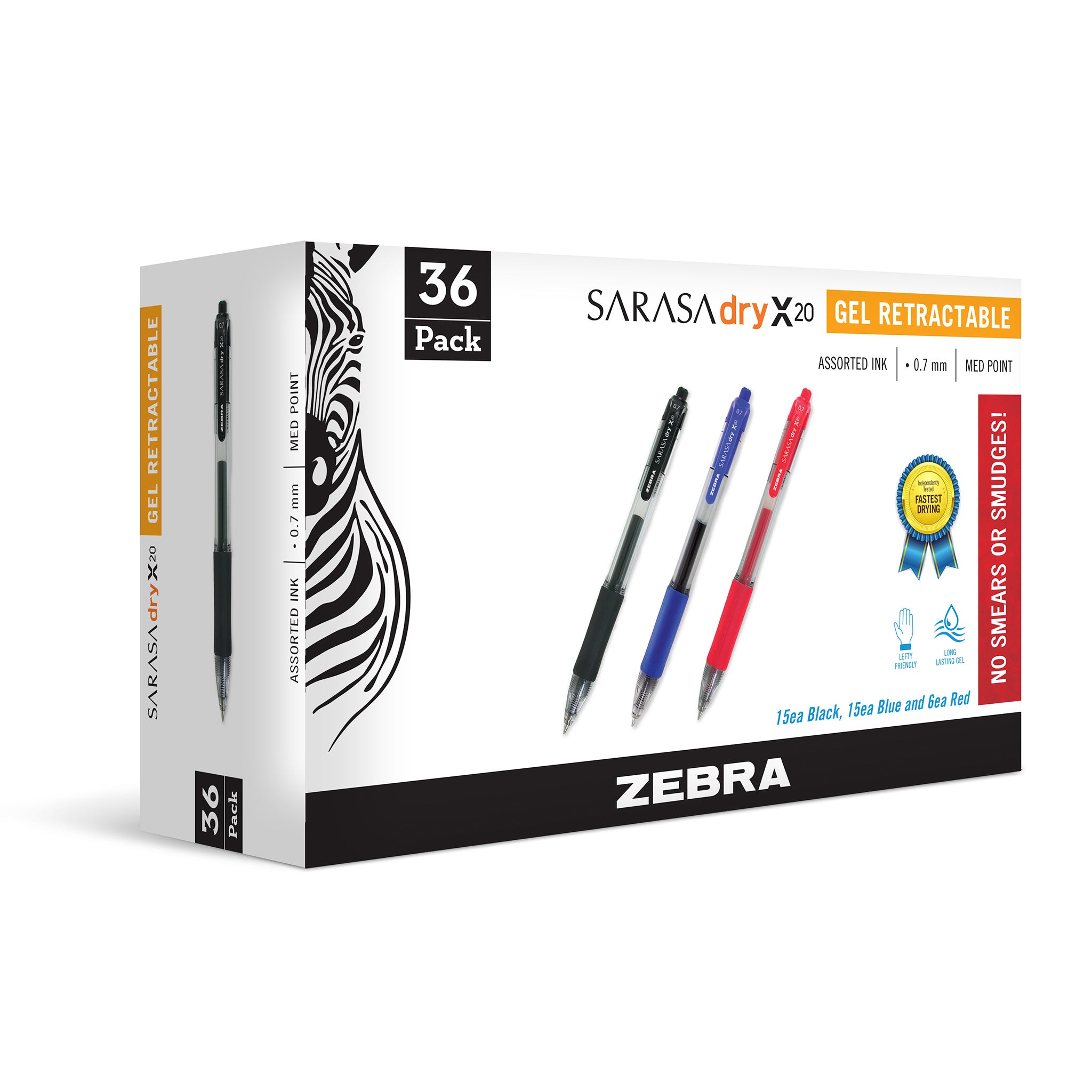 ZEB46810 - Zebra SARASA dry X20 Retractable Gel Pen - Medium Pen