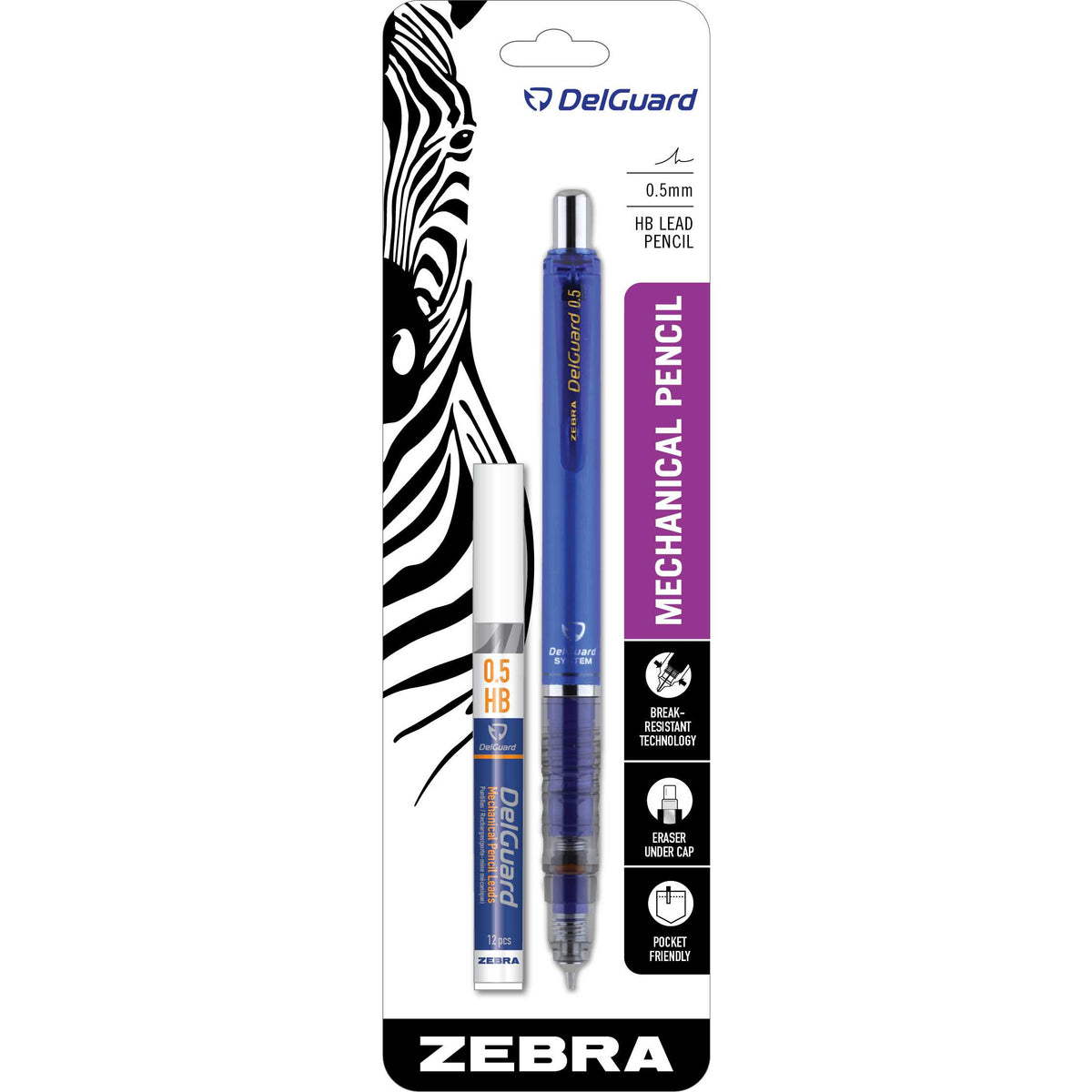 DelGuard Mechanical Pencil Unbreakable Mechnical Pencil Zebra Pen