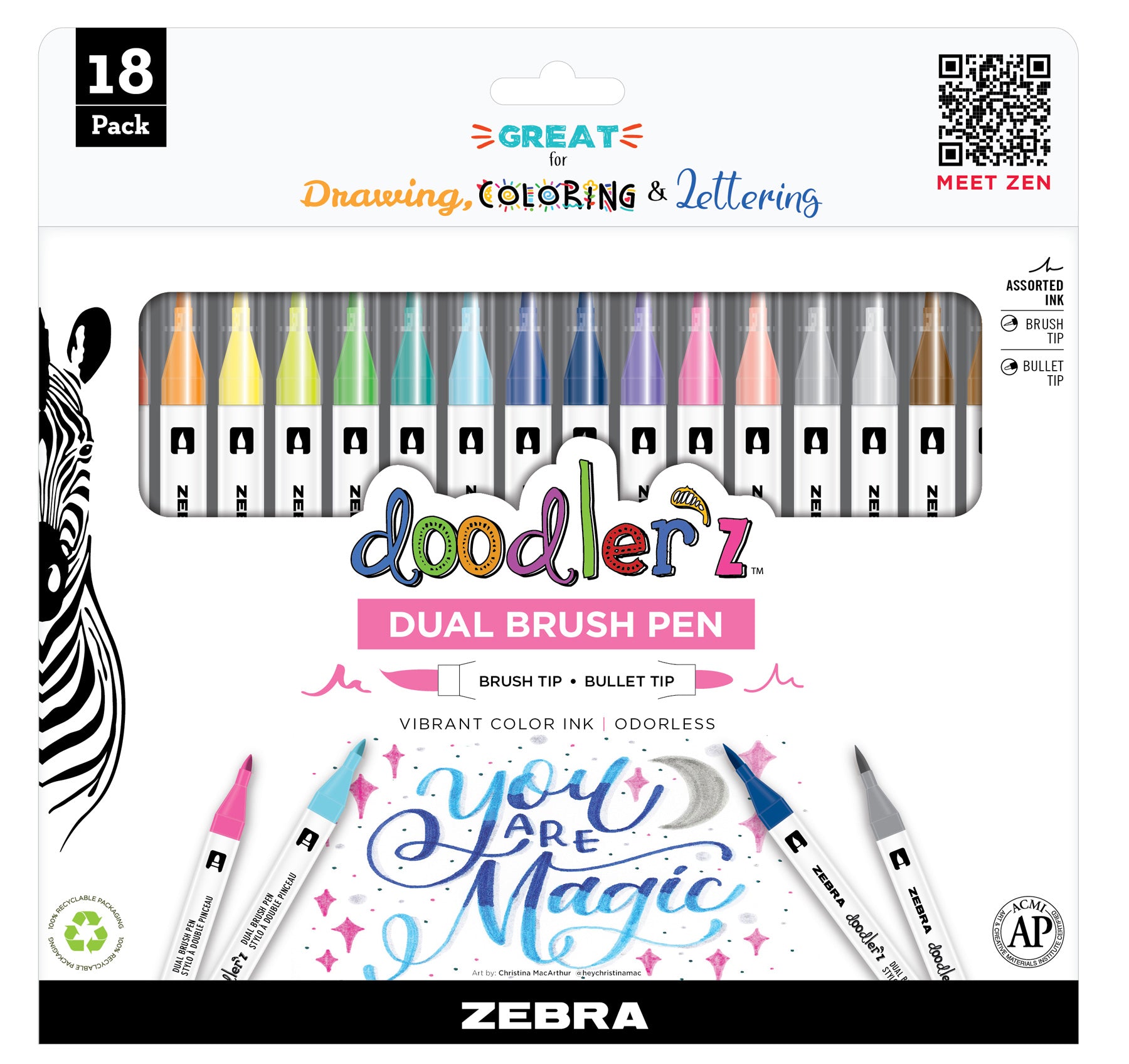 doodler'z Dual Brush Pen