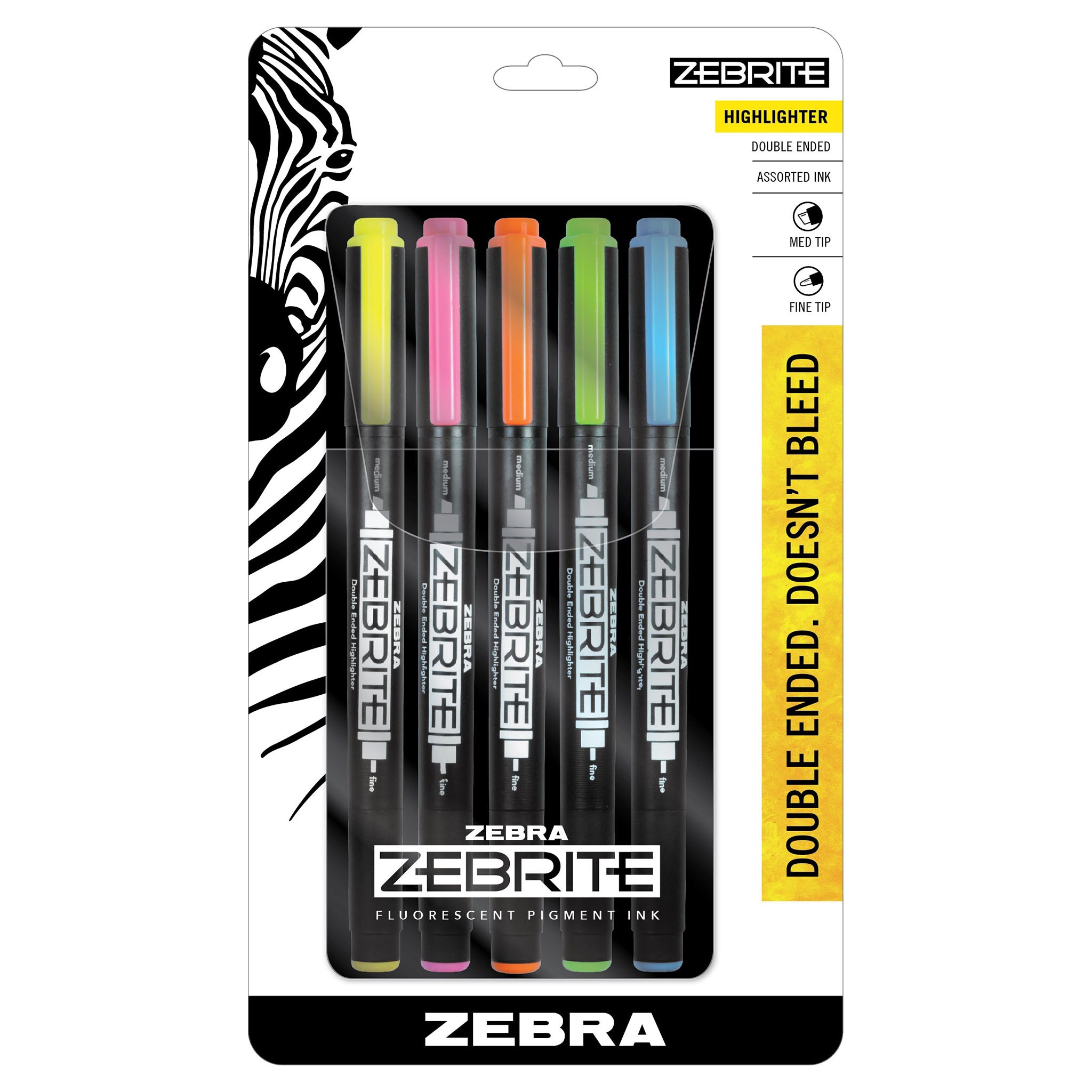 Bible or Book Marking Kit 4 Zebrite Highlighters 1 Pen Ruler in Wallet  040279 for sale online