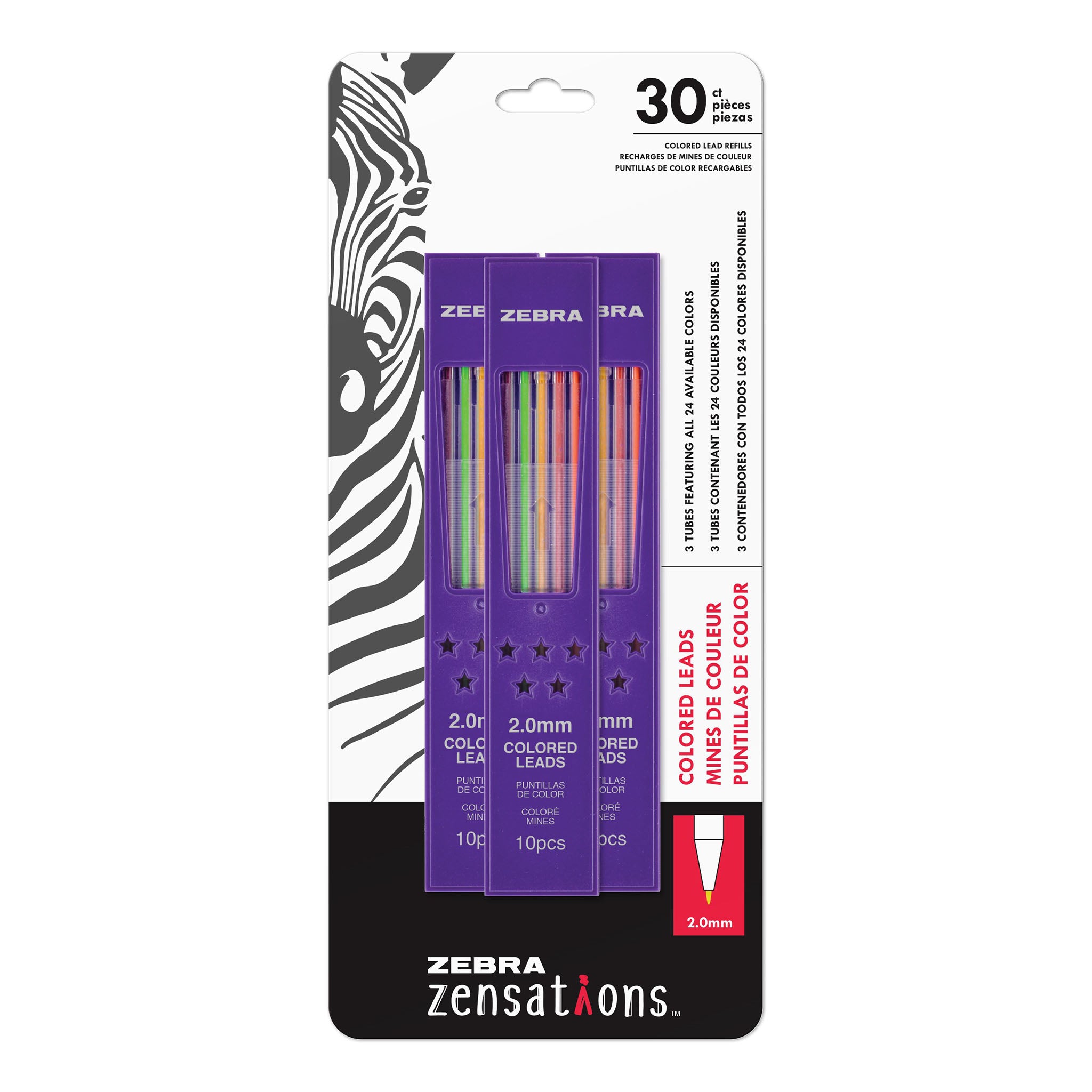 Zensations Colored Mechanical Pencil Assorted Lead Refill