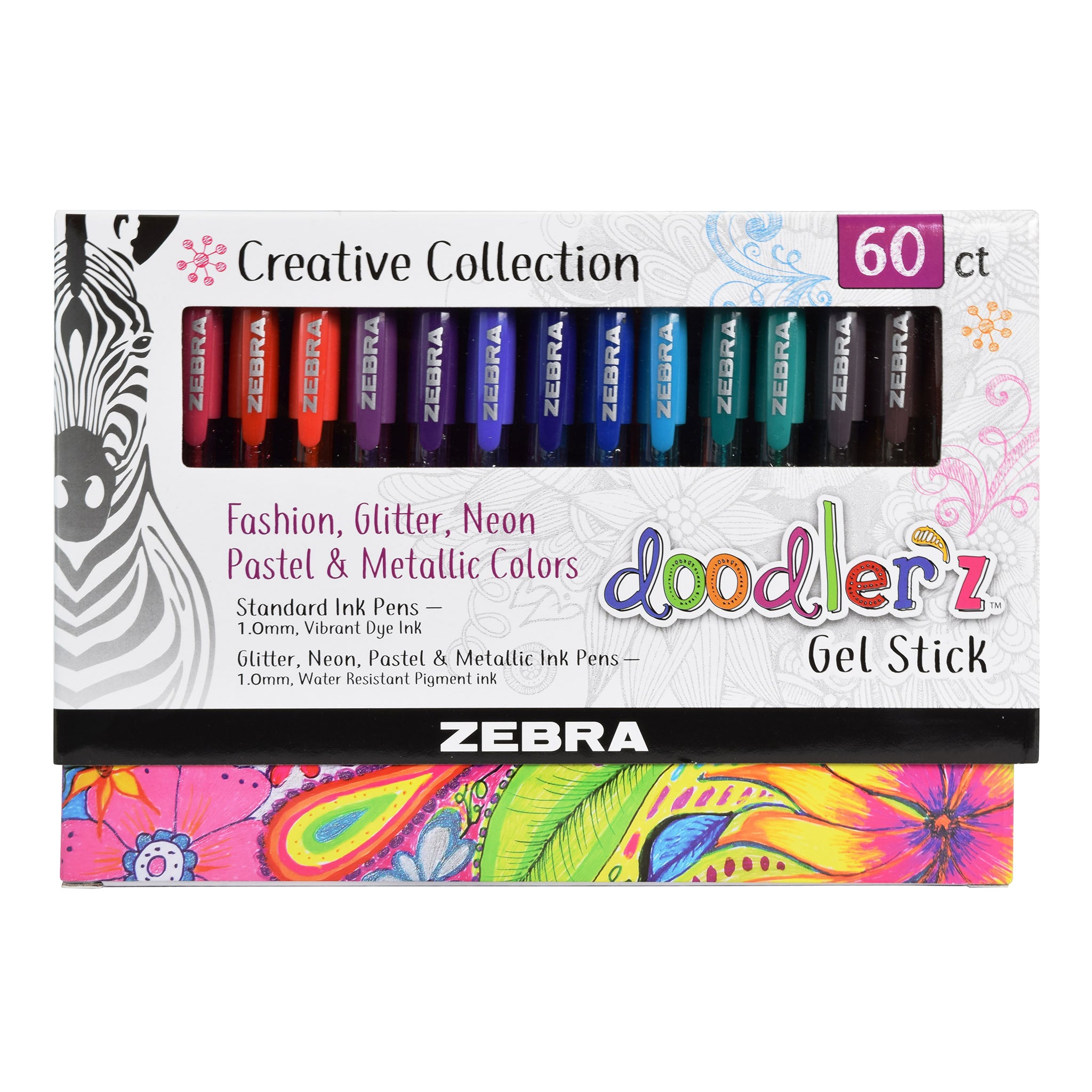 Gel Pens with Standard, Neon, Metallic, and Glitter Gel Pens, 50ct